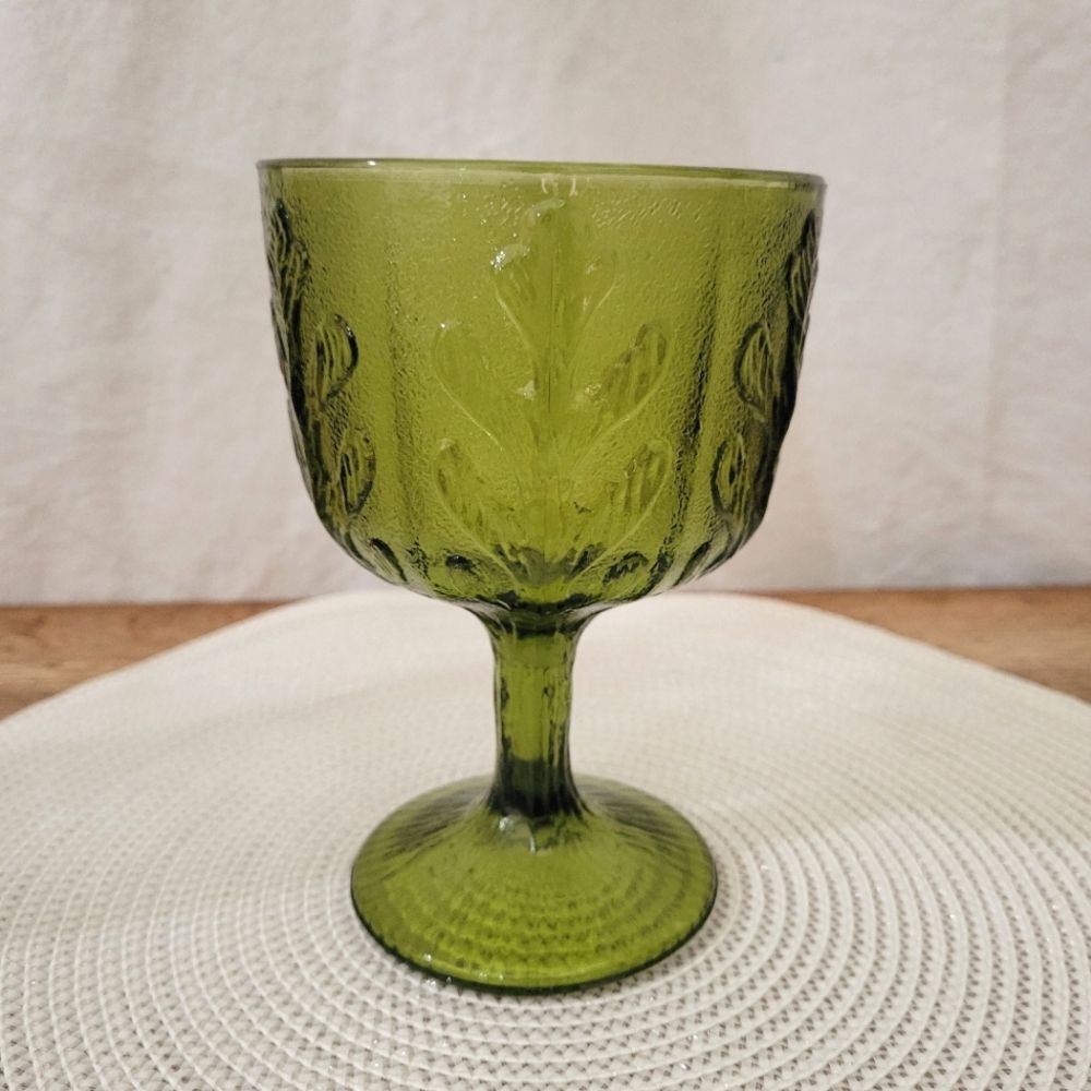 VINTAGE ✨️ FTD Green Pedestal Bowl Dish